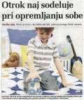 Otrok naj sodeluje pri opremljanju sobe